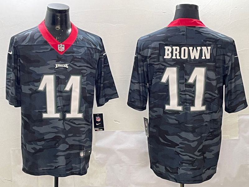 Men Philadelphia Eagles #11 Brown Camo 2025 Nike Vapor Limited NFL Jersey style 212->philadelphia eagles->NFL Jersey